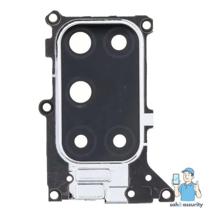 Camera Lens Glass with Frame for Oppo A52 White thumbnail